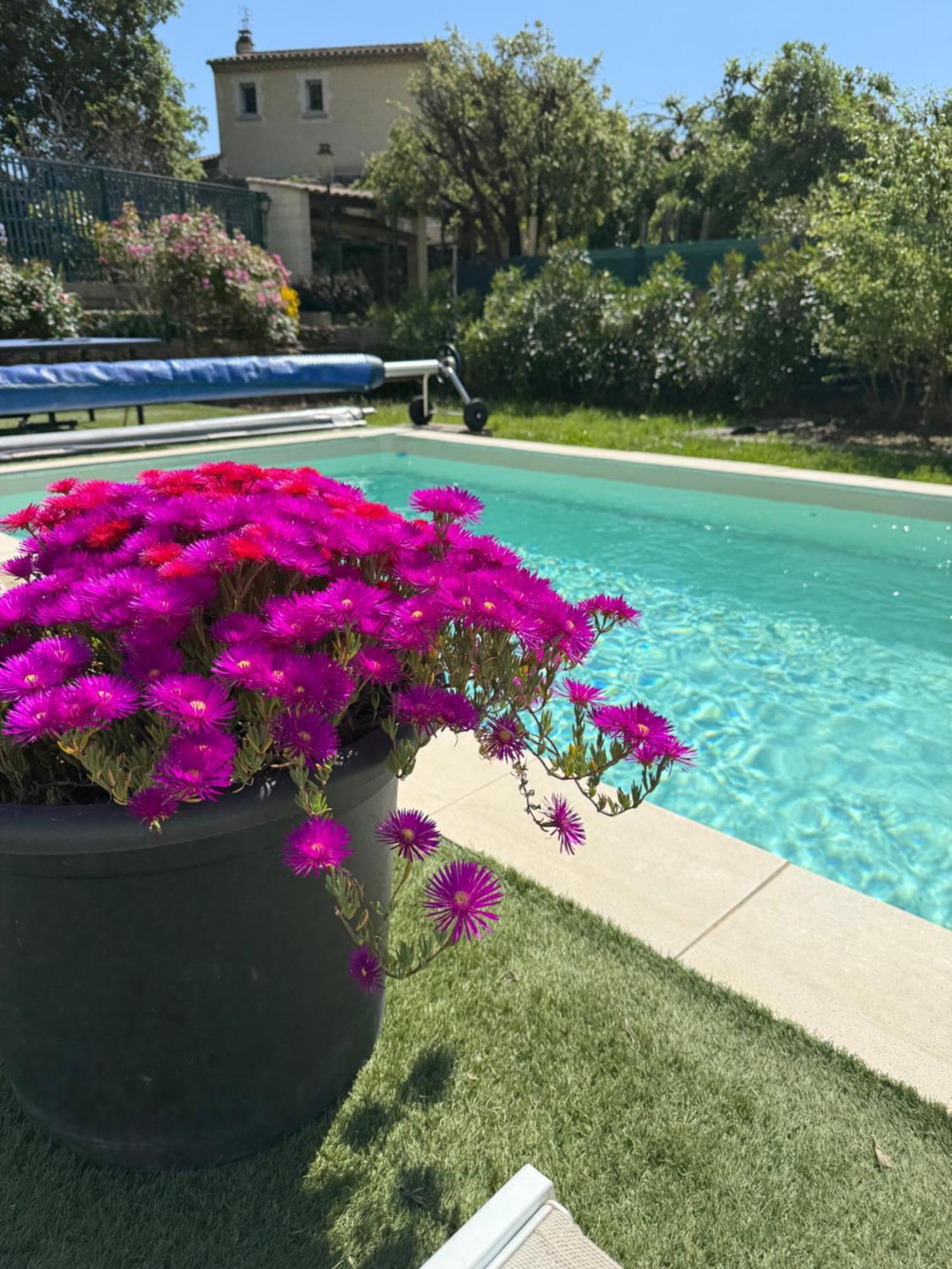 Gite climatisé pour 4 personnes avec piscine dans les hauteurs de Bollène Esterno foto